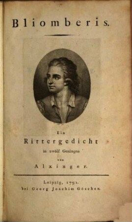 Bliomberis : Ein Rittergedicht in zwölf Gesängen