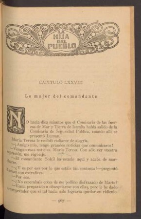 Capítulo LXXVIII - La mujer del comandante