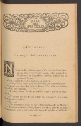 Capítulo LXXVIII - La mujer del comandante
