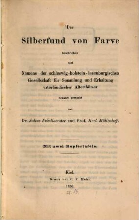 Der Silberfund von Farve