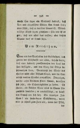 Vom Reichthum.