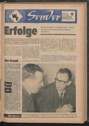 Betriebszeitung 'WF-Sender', Nr.11/1966 (21. März 1966)