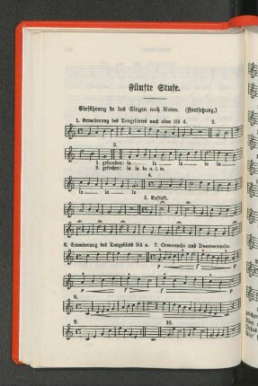 Fünfte Stufe. Einführung in das Singen nach Noten. (Fortsetzung.)