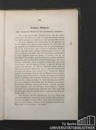 Sechster Abschnitt. Die atmosphärische Temperatur und atmosphärische Feuchtigkeit.