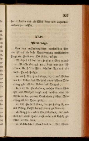 XLIV. Preisfrage