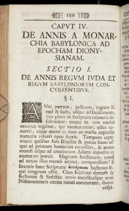 Caput IV. De Annis A Monarchia Babylonica Ad Epocham Dionysianam.