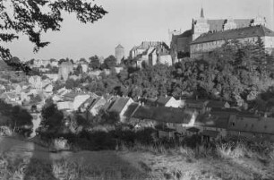Bautzen. Blick auf die Ortenburg mit Stadtteilansicht