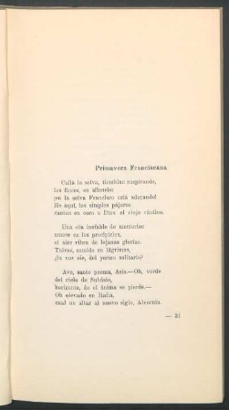Primavera Franciscana