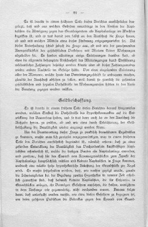 Geldbeschaffung.