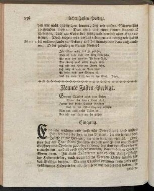 Neunte Fasten-Predigt