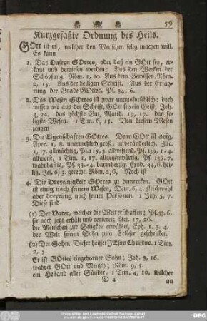 Kurzgefaßte Ordnung des Heils.