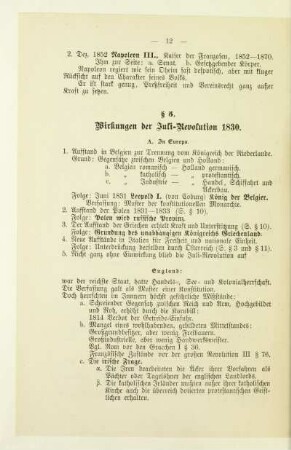 § 5. Wirkungen der Juli-Revolution 1830