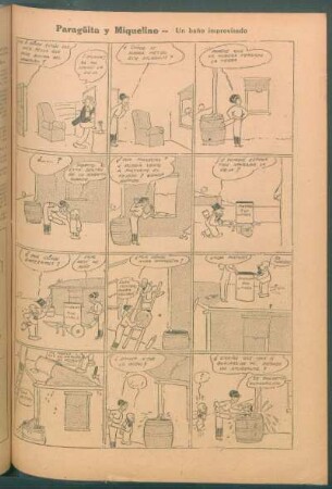 Paragüita y Miquelino. - [Cómic] : Un baño improvisado