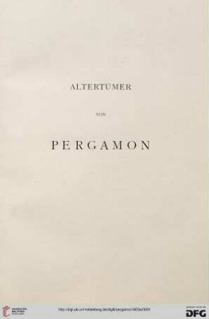 Band VI, Text: Altertümer von Pergamon: Das Gymnasion