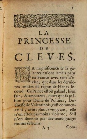 La Princesse De Clèves, 1/2