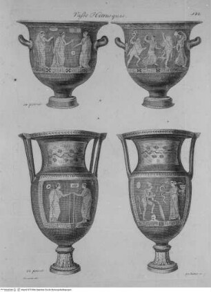 Recueil des marbres antiques qui se trouvent dans la galerie du roy de Pologne à DresdenTafel 180: Etruskische Vasen - Vasse Hetrusques