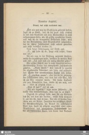 Neuntes Kapitel. Etwas, das nicht verändert war