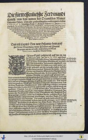 Die fürtreffenlichste Ferdinandi Cortesii, von dem newen des Oceanischen Meeres Hispanien, History …