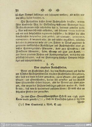 §. 13. Von einzelnen Reichsständen