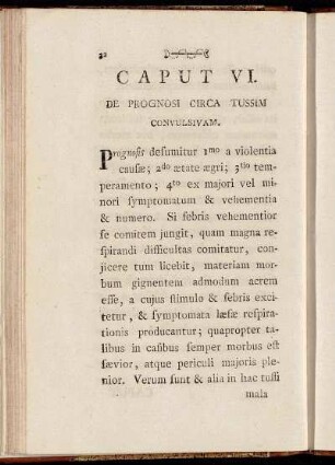 Caput VI. De Prognosi Circa Tussim Convulsivam.