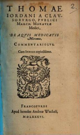 De Aquis medicatis Moraviae Commentariolus