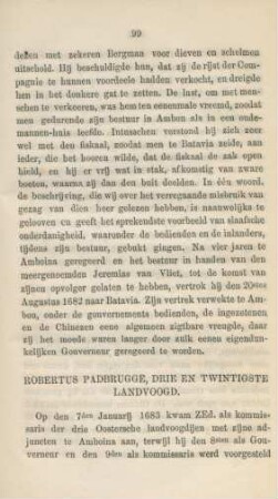 Robertus Padbrugge, drie en twintigste landvoogd