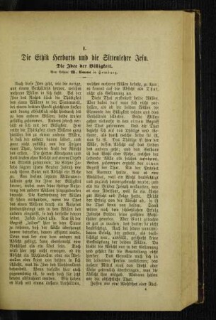 ¬Die¬ Ethik Herbarts und die Sittenlehre Jesu : die Idee der Billigkeit