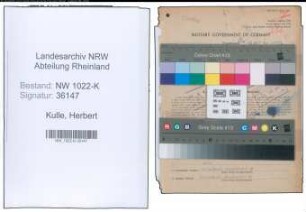 Entnazifizierung Herbert Kulle , geb. 29.04.1900 (Bahnrat)
