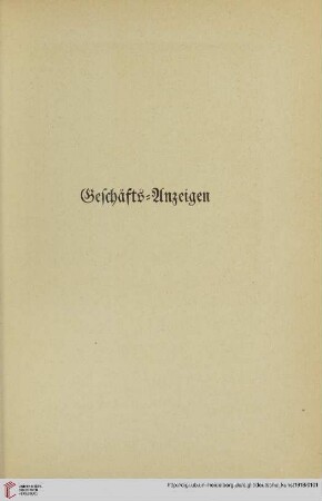Geschäfts=Anzeigen