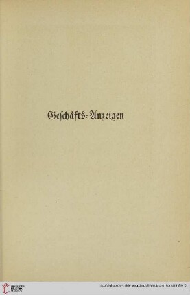 Geschäfts=Anzeigen