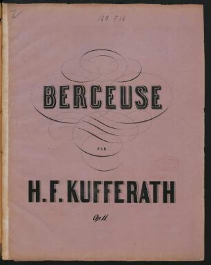Berceuse pour le piano : op. 11