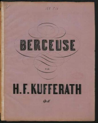 Berceuse pour le piano : op. 11