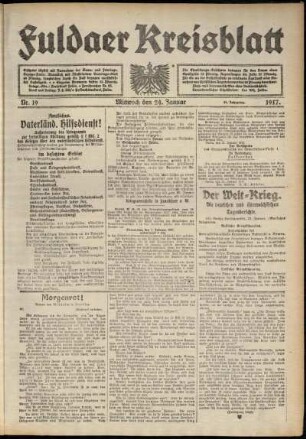 Ausgabe vom Mittwoch, den 24. Januar 1917.