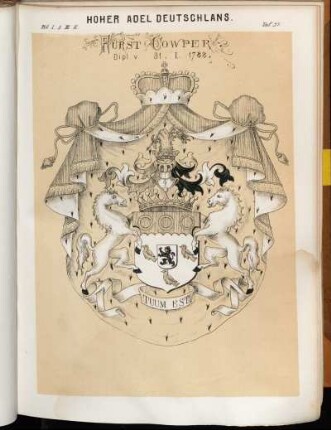 Taf. 51. Fürst Cowper. Dipl. v. 31.I.1788