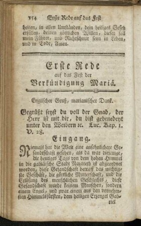 Erste Rede auf das Fest der Verkündigung Mariä