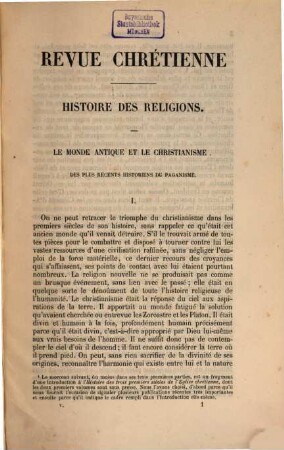 Revue chrétienne. 5. 1858