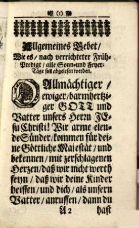 [Sammlung verschiedener Kirchengebete im Gebiet der Stadt Nürnberg aus verschiedenen Anlässen]. 1716
