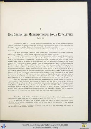 Das Gehirn des Mathematikers Sonja Kovalevski.