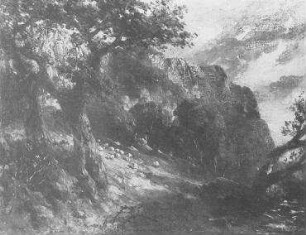 Bach in felsiger Landschaft
