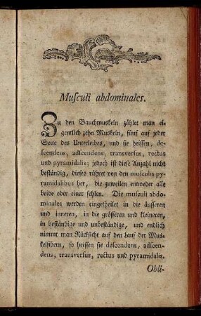 [Johann Gottlieb Walters Myologisches Hand-Buch zum Gebrauch dererjenigen, die sich in der Zergliederungs-Kunst üben auf dem Anatomischen Theater in Berlin.]