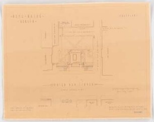 Neue Wache (Königswache), Berlin Umgestaltung zur Gedächtnisstätte für die Gefallenen des 1. Weltkriegs: Lageplan 1:500