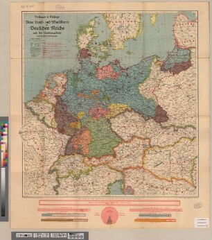 Velhagen & Klasings neue Hand- und Wandkarte des Deutschen Reichs und der Nachbargebiete nach den Friedensbedingungen