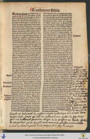 Translatores Biblie mit handschriftlichen Anmerkungen