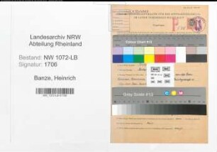 Entnazifizierung Heinrich Banze , geb. 11.10.1888 (Polizist)