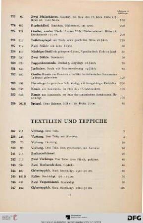 Textilien und Teppiche (Nr. 237-247)