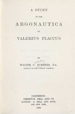 A study of the Argonautica of Valerius Flaccus