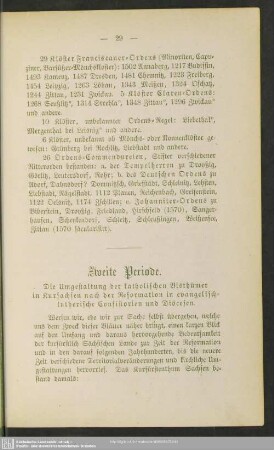 Zweite Periode. Die Umgestaltung der katholischen Bisthümer in Kursachsen nach der Reformation in evangelisch-lutherische Consistorien und Diöcesen