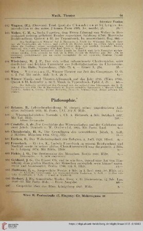 Philosophie (Nr. 687-709)