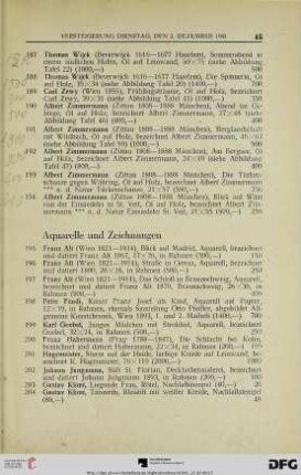 Aquarelle und Zeichnungen (Nr. 195-210)