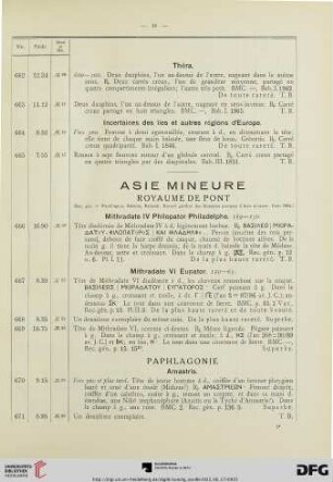 Asie Mineure (Nr. 666-1035)
